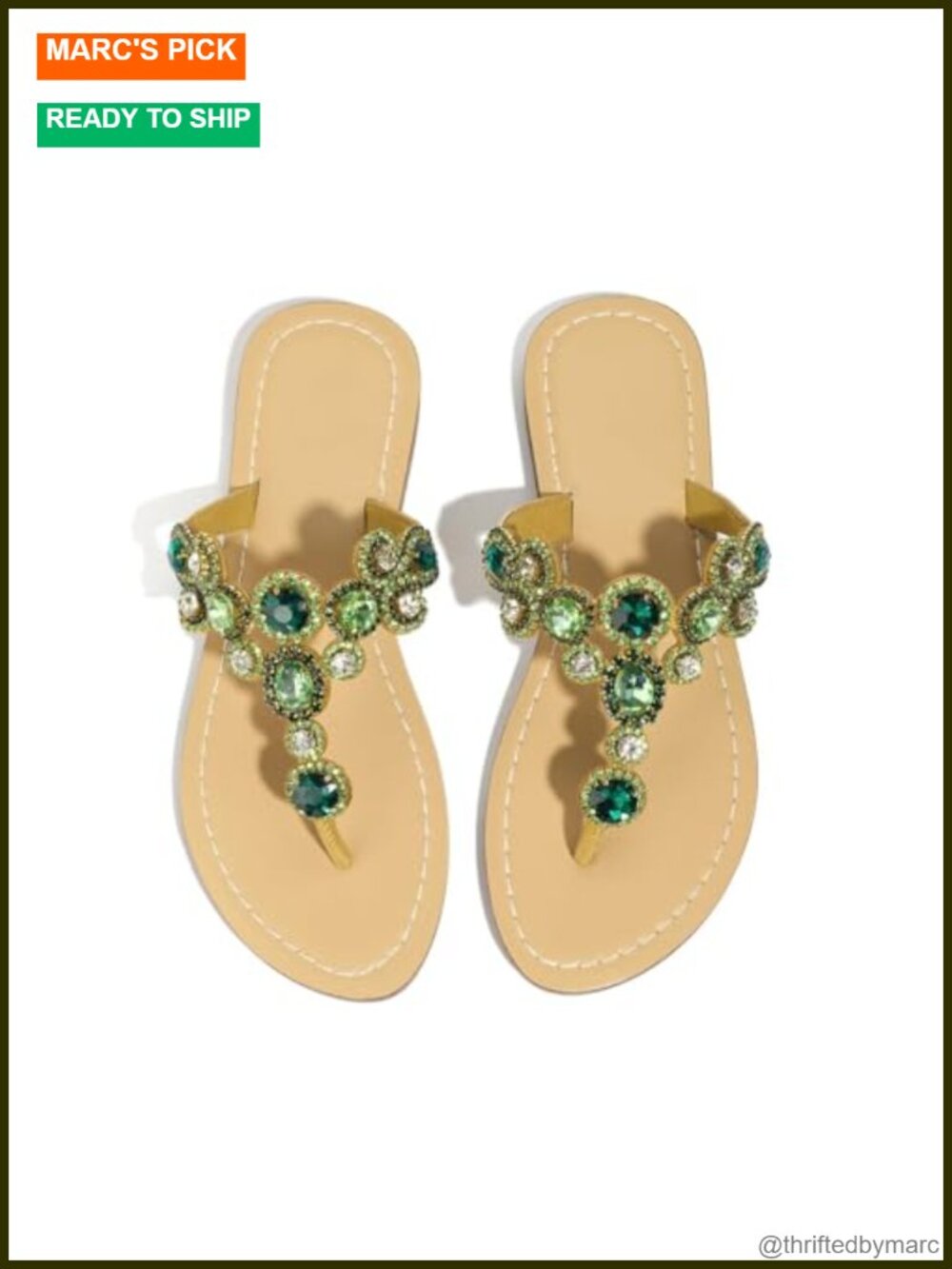 Women's Rhinestone Sandals, Sparkly Flip Flops, Wedding & Party Dressy Jeweled